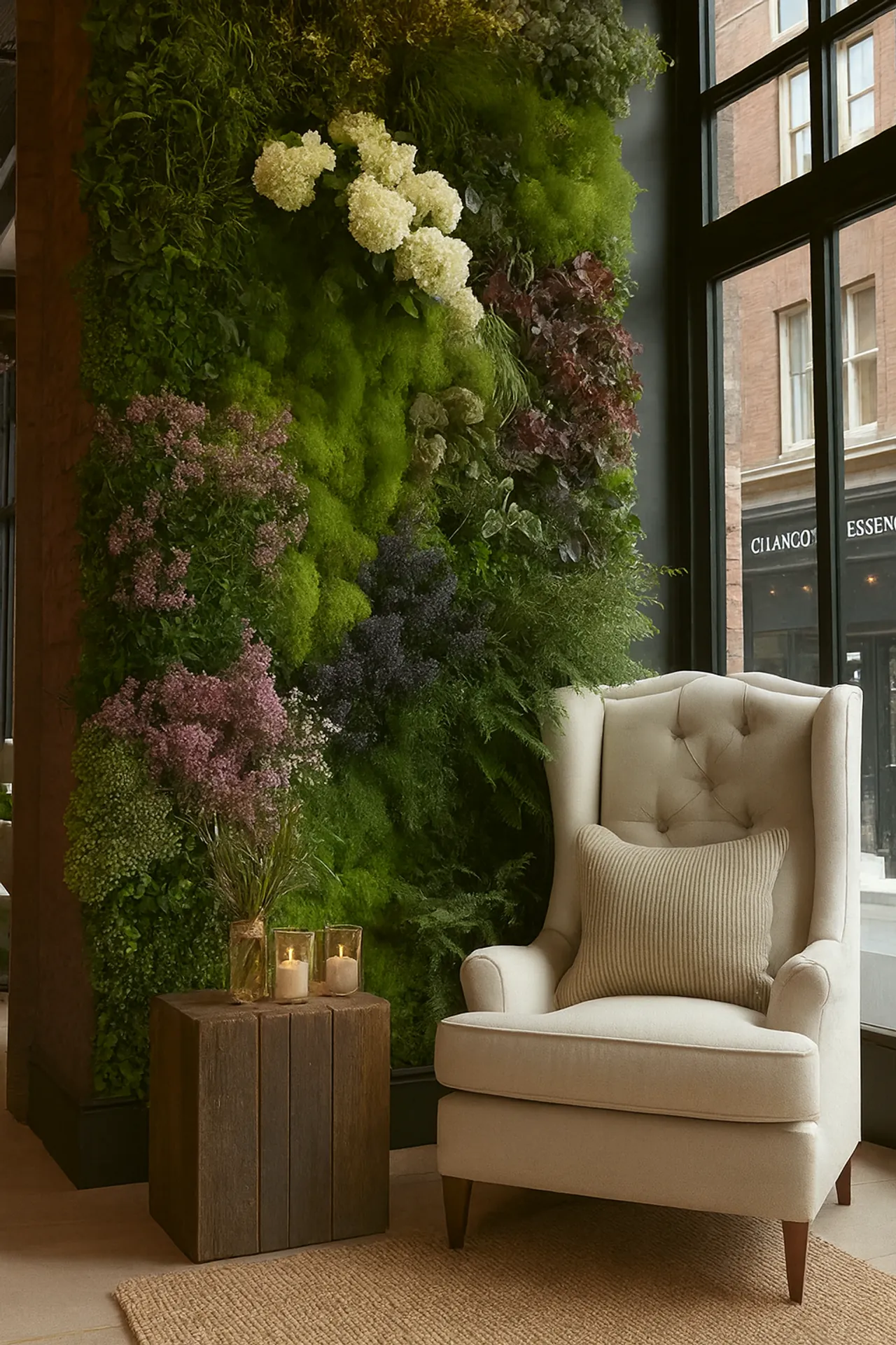 Salon d’exposition « Tableau en mousse » : fauteuils au design naturel — Tableaux en mousse de MOOSMOOS
