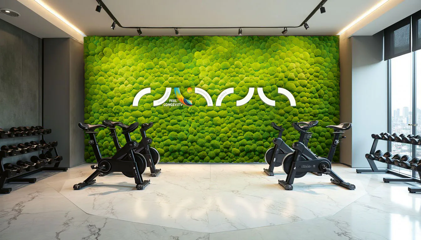 Logo dans une salle de sport — Logo en mousse · Sport