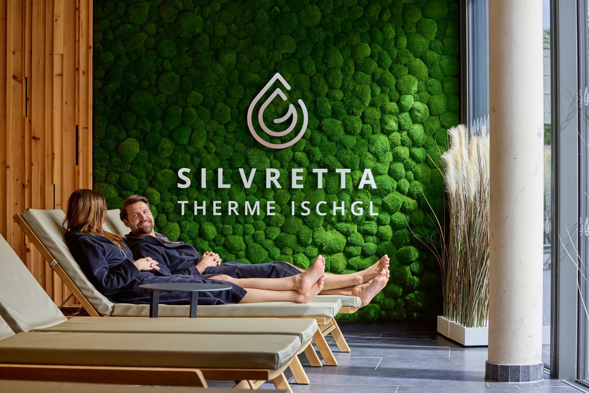 Logo aux thermes — Logo en mousse · Bien-être