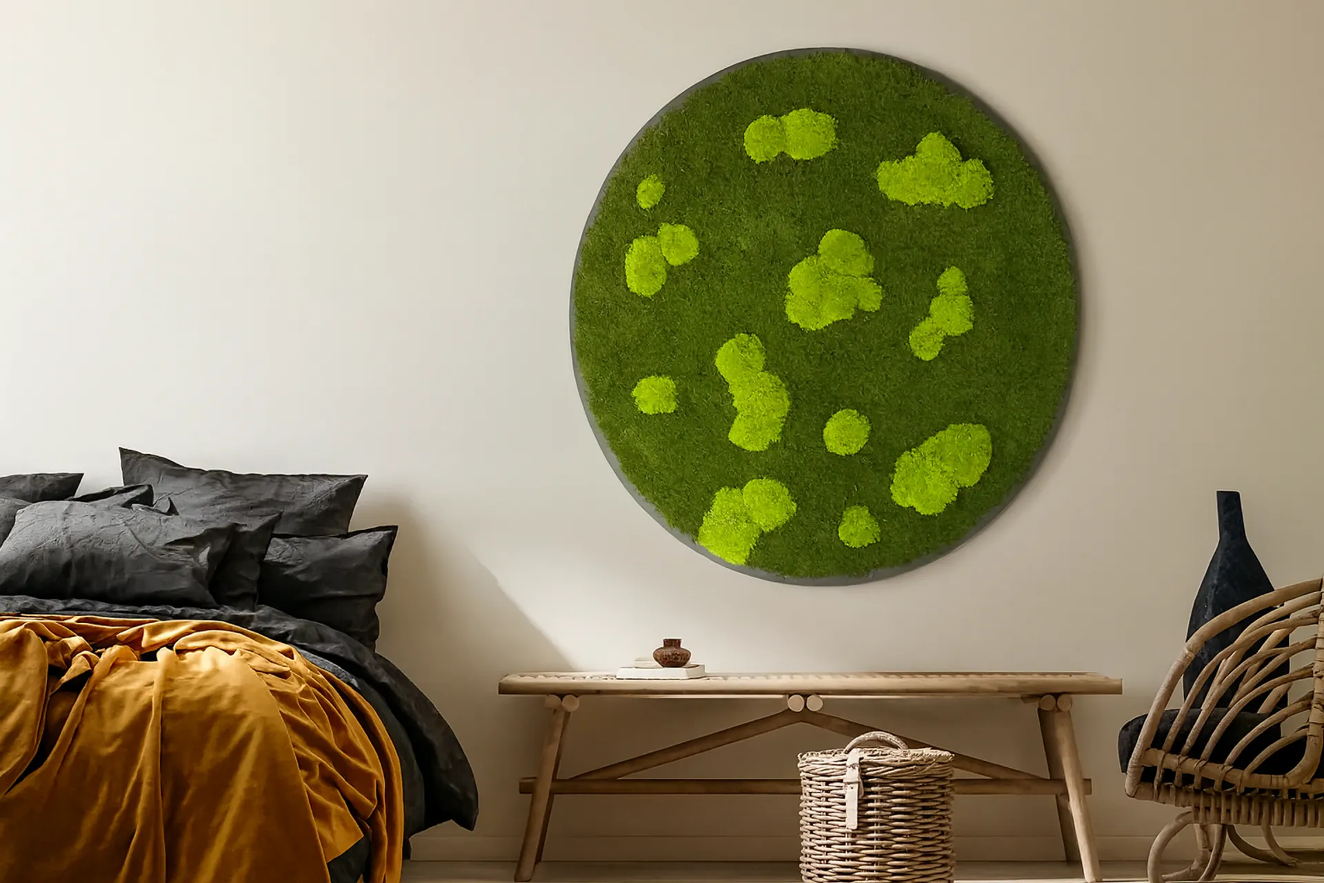 Tableau en mousse pour chambre à coucher – Décoration murale moderne — Tableaux en mousse de MOOSMOOS