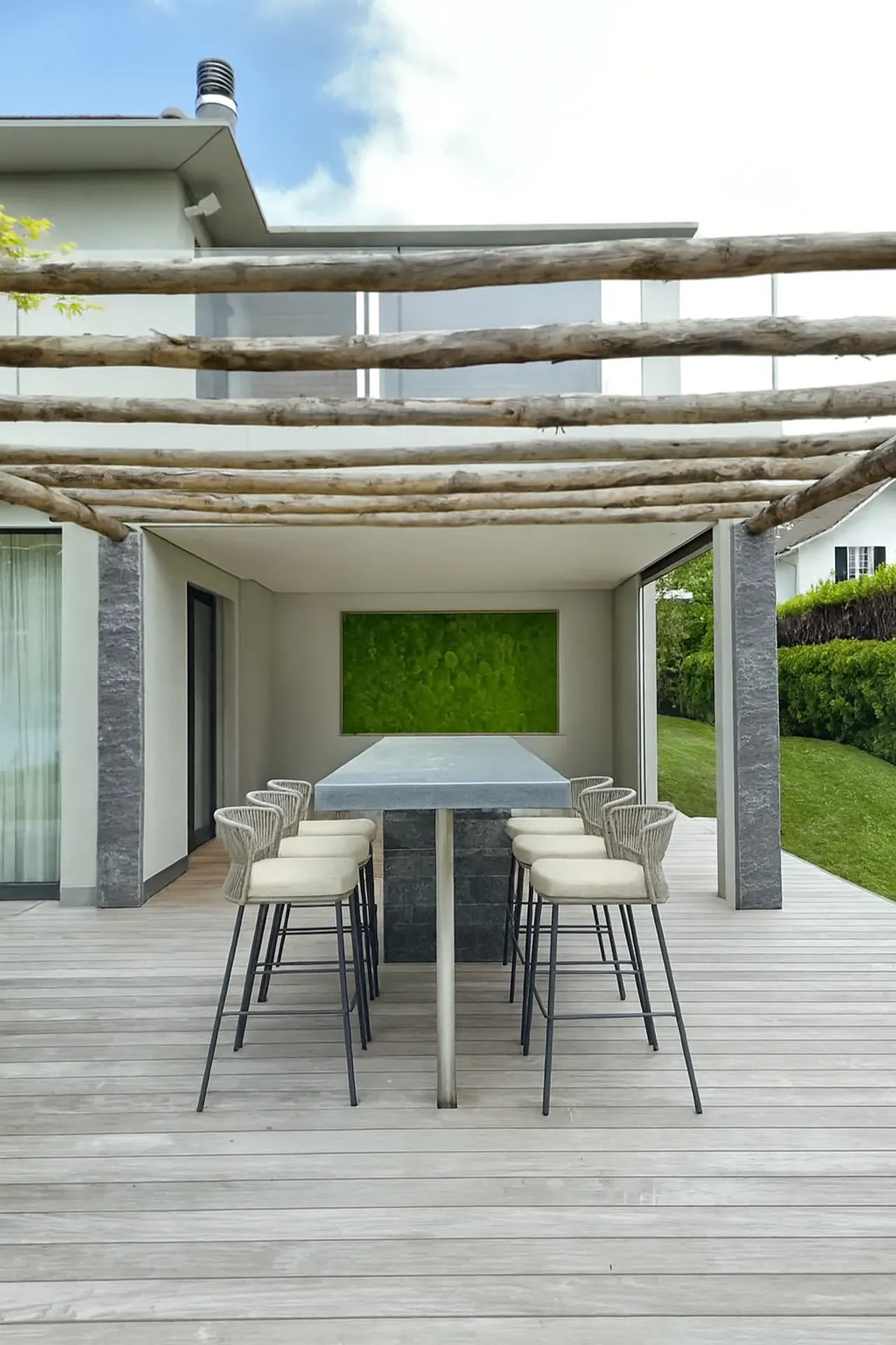 Tableau en mousse « Terrasse » - Architecture moderne — Tableaux en mousse par MOOSMOOS