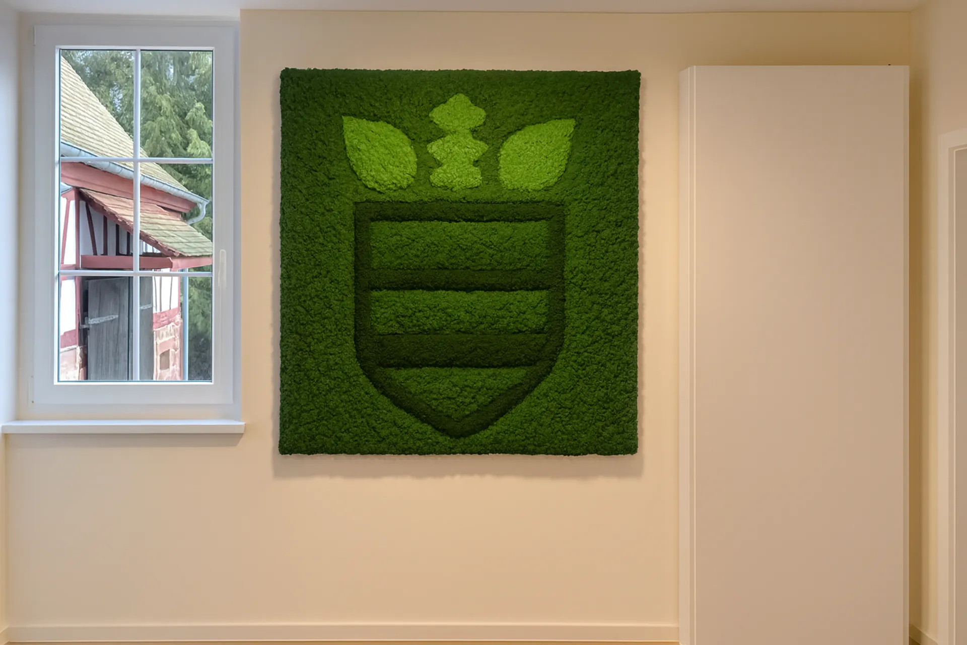 Tableau en mousse, blason de Moos, logo de Moos — Tableaux en mousse par MOOSMOOS