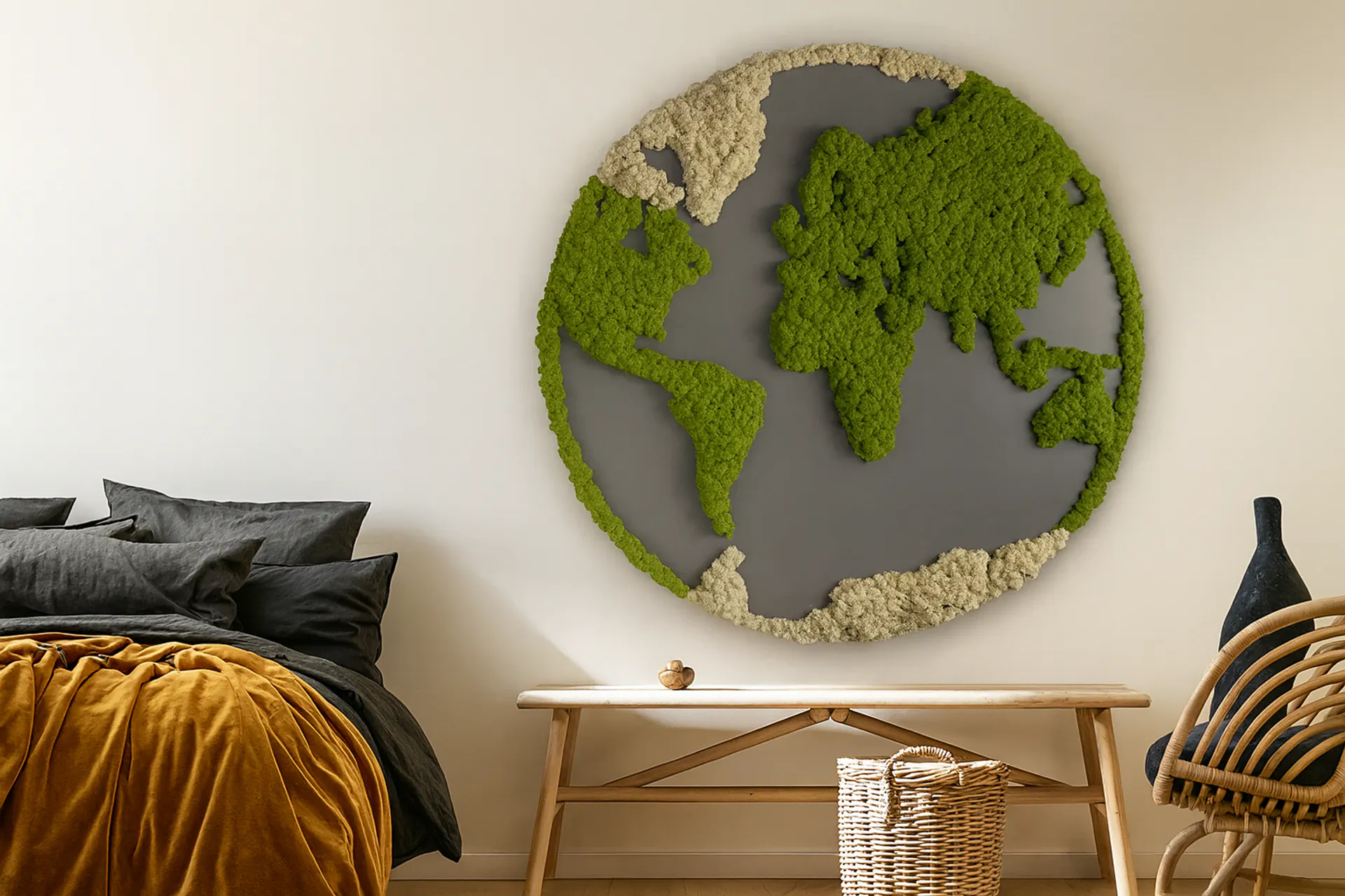 Carte du monde en mousse pour le salon — Tableaux en mousse de MOOSMOOS
