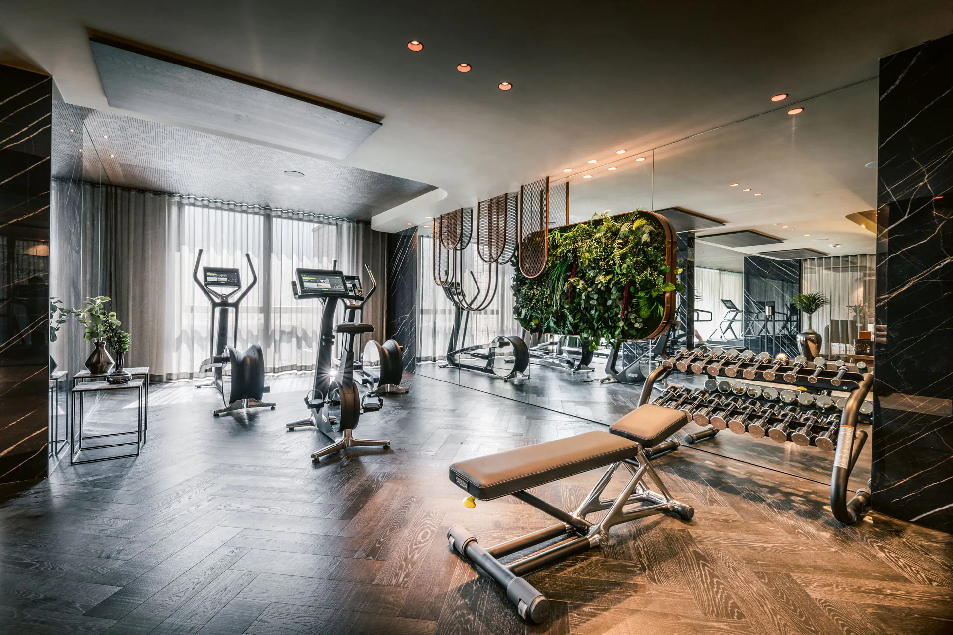 Hanging Garden — Végétalisation de plafond · Salle de sport