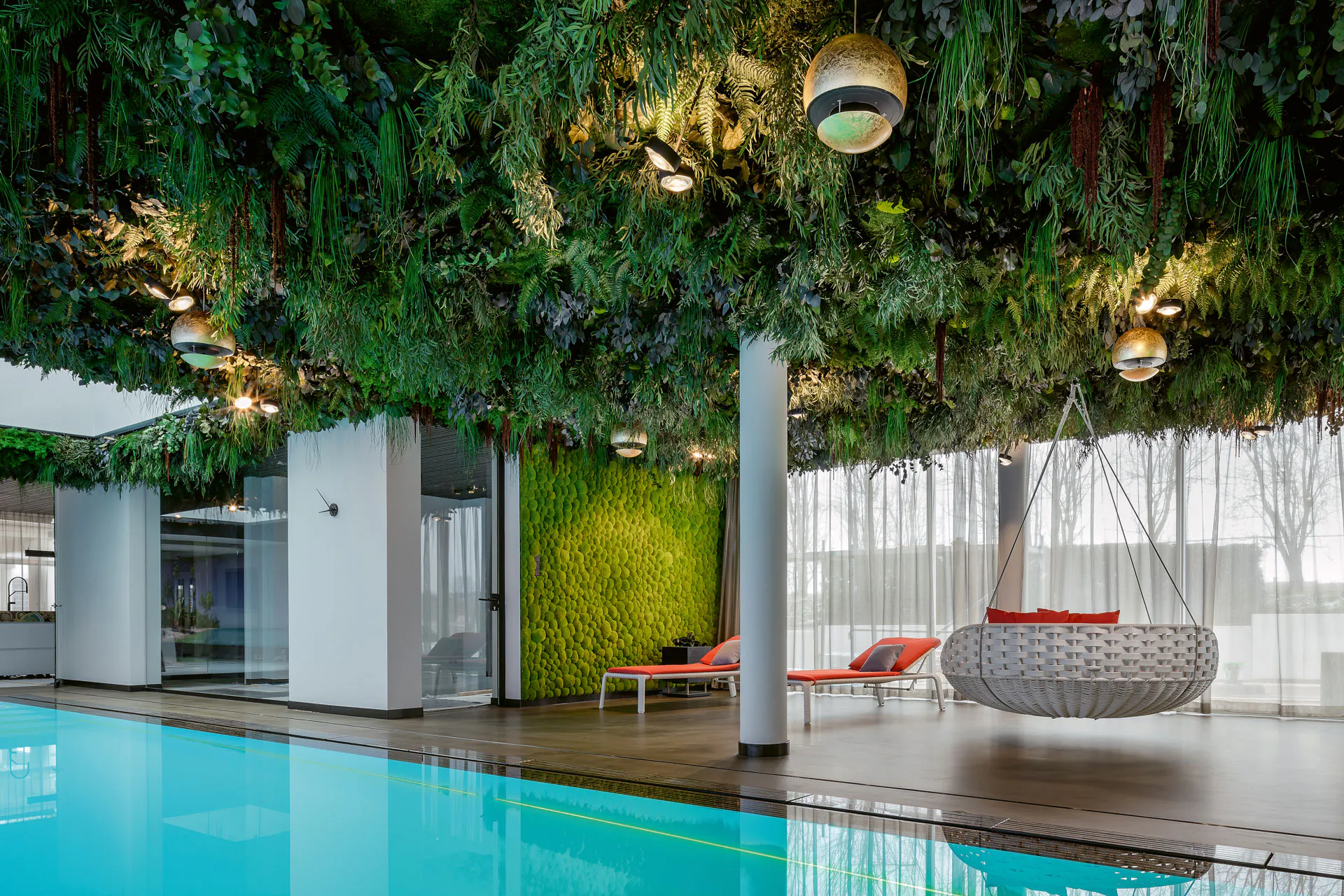 Jardin suspendu · Espace piscine