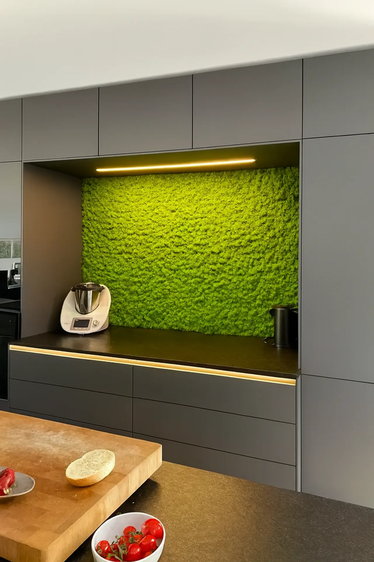 Mur en mousse « Cuisine moderne » — Aménagement végétal mural par MOOSMOOS