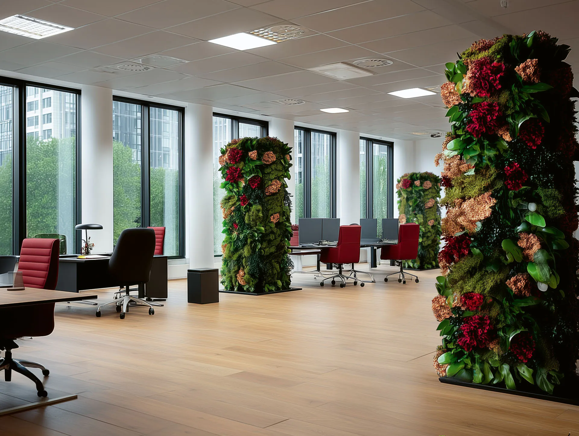 Cloison autoportante en mousse — cloison mobile dans le showroom