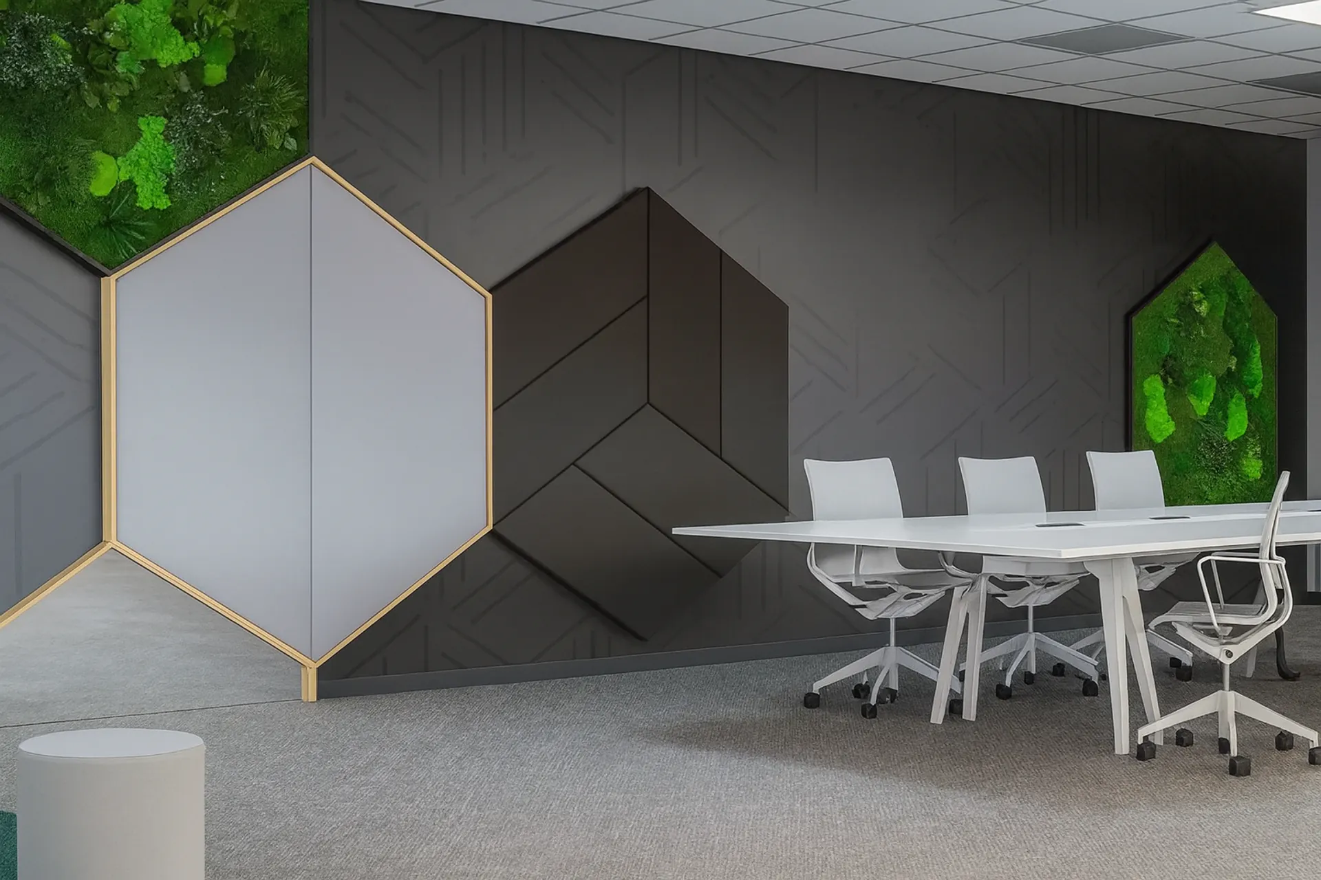 Cloison de séparation pour bureau moderne, salle de réunion — Cloisons de séparation et solutions acoustiques par MOOSMOOS