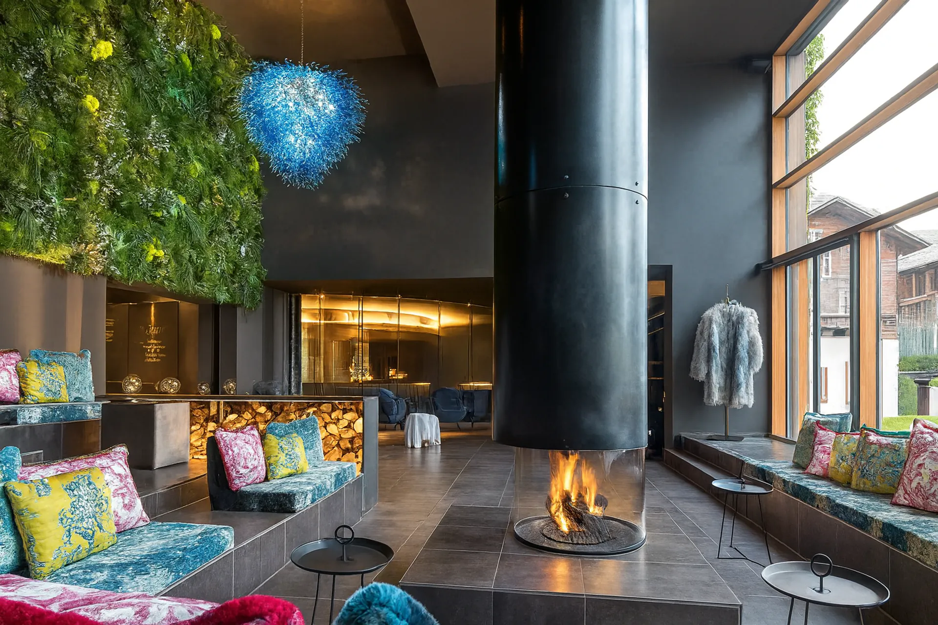 Atrium et couloir — Projet de mur en mousse de MOOSMOOS